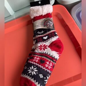 NWT’S Festive Red and Black Women's Socks